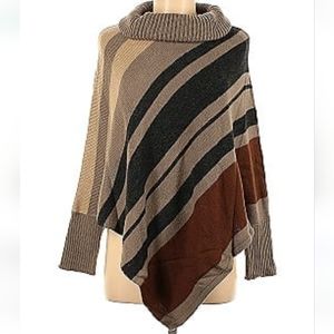 United States Sweaters Cowl Neck Poncho Sweater